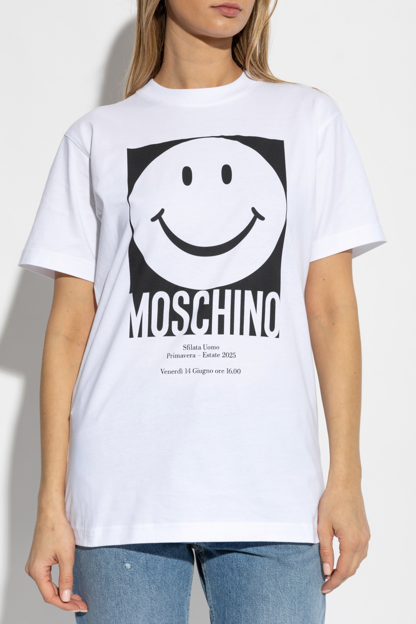Tシャツ・カットソー Moschino SS25 'Smiley' T-shirt (J07230241 1001) Moschino SS25 'Smiley' T-shirt (J07230241 1001) (Moschino/T